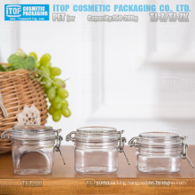 150g - 200g special and good quality hot-selling mask/cream/gel clip square kilner/airtight plastic pet jar packaging